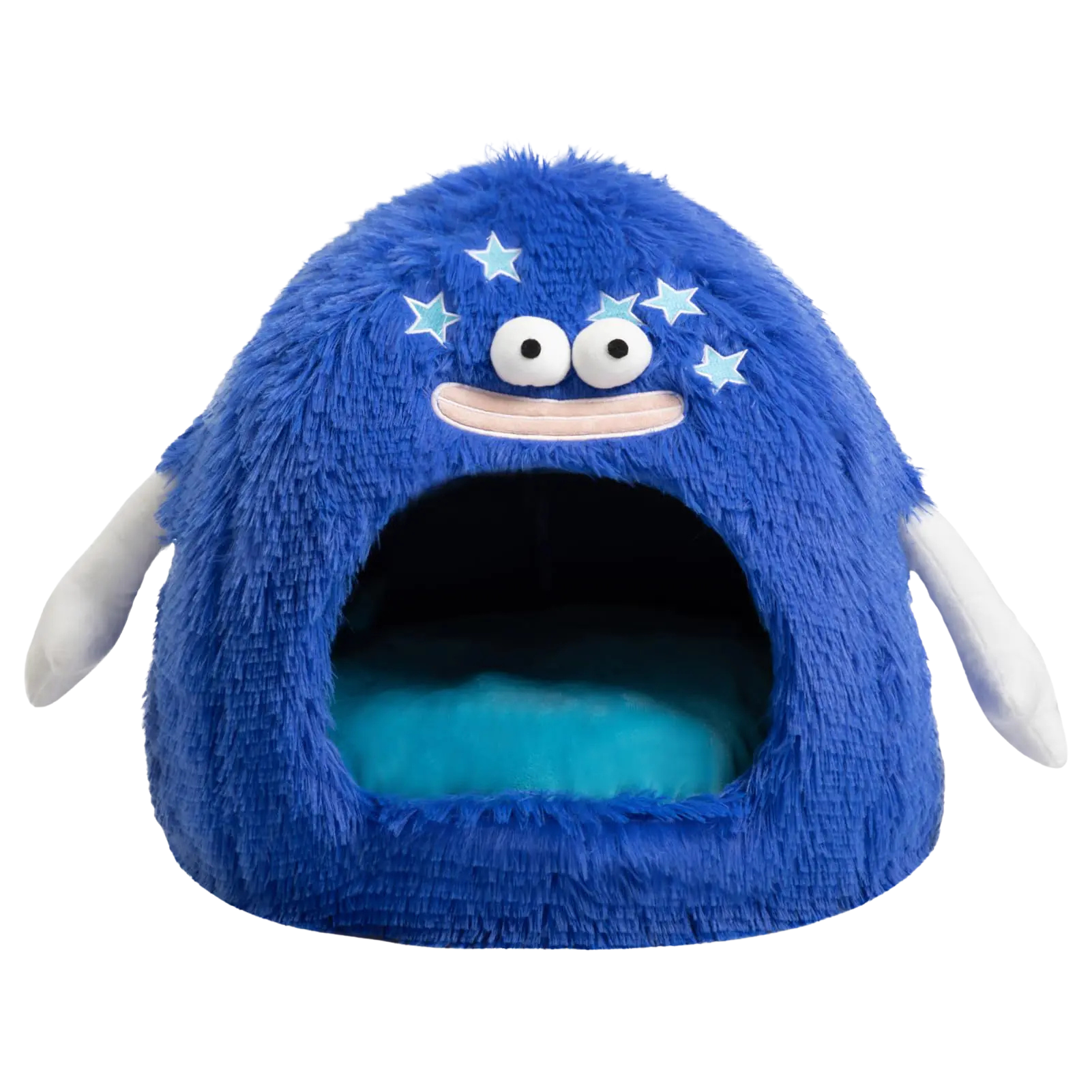 Hollypet Cat Beds for Indoor Cats with Washable Cushion Royal Blue Monster