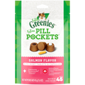 FELINE GREENIES PILL POCKETS for Cats Natural Soft Cat Treats Salmon Flavor 1.6 oz. Pack (45 Treats)