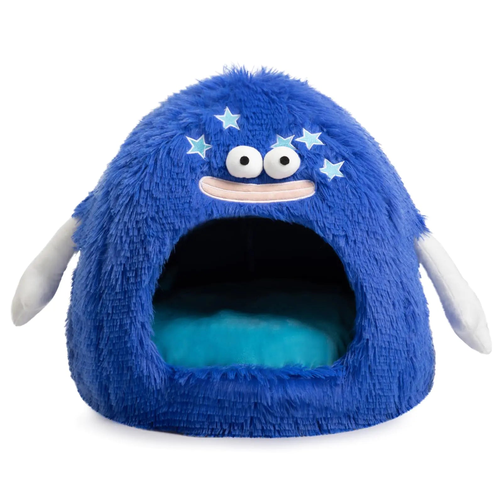 Hollypet Cat Beds for Indoor Cats with Washable Cushion Royal Blue Monster